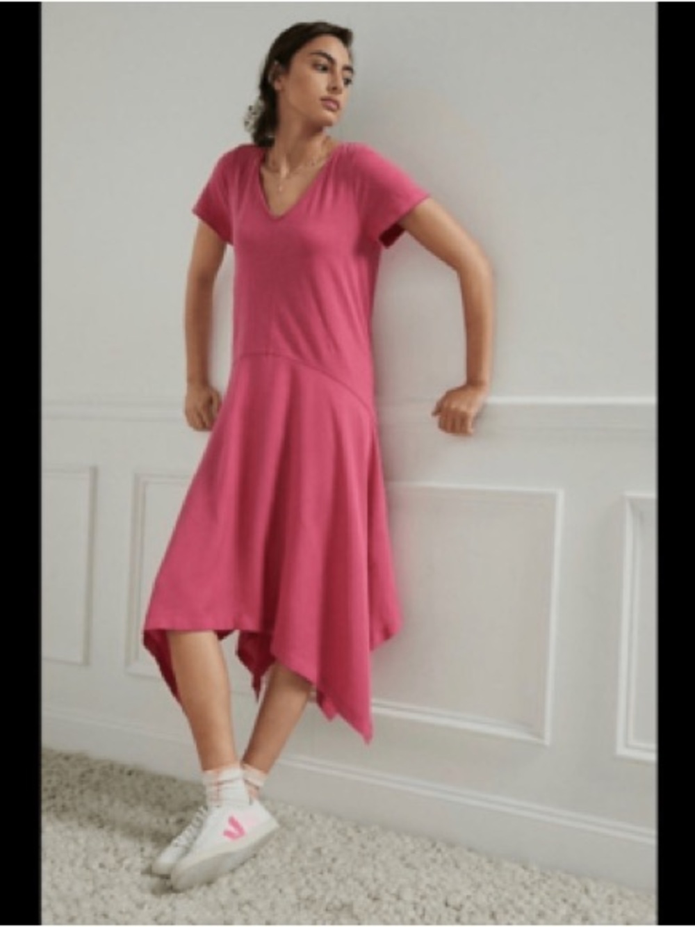 Anthropologie Saturday Sunday Jeanette Maxi Dress Handkerchief Hem
